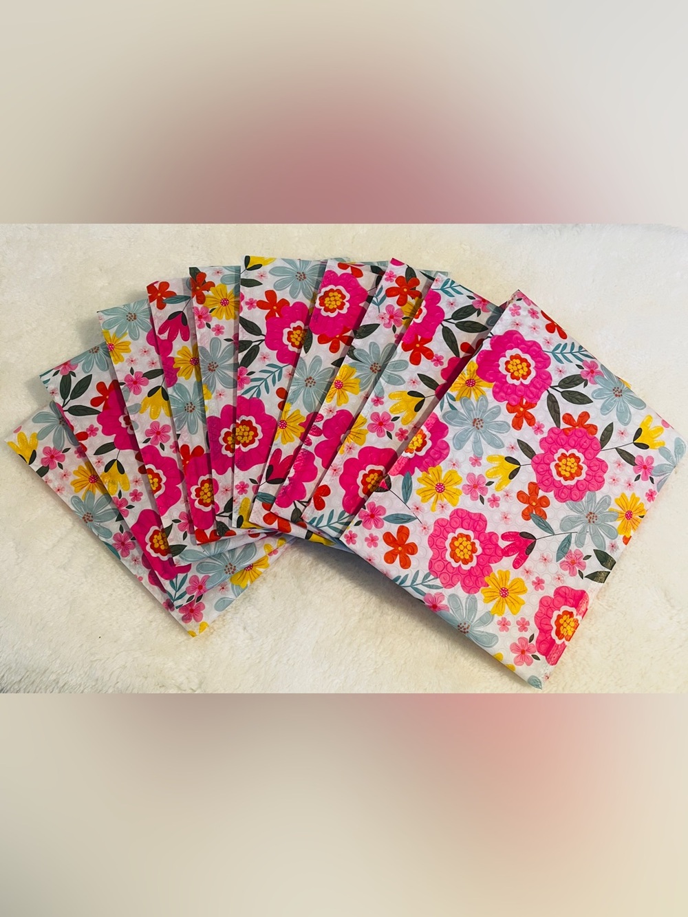 Floral Bubble Mailers Padded Envelopes 10pc